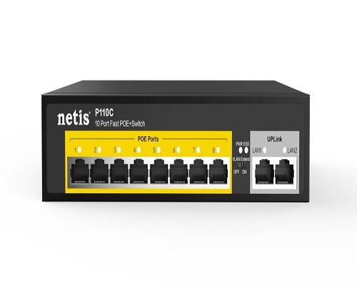 Netis P110C 8POE+2RJ45 100M Standard POE Switch