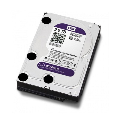 WD 2TB SURVEILLANCE HARD DRIVE (PURPLE) 3.5" SATA