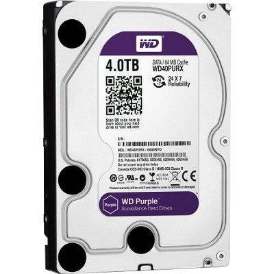 WD SURVEILLANCE HARD DRIVE (2 Years) 4TB 3.5" SATA