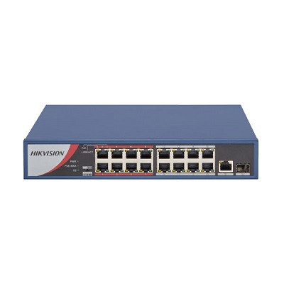 Hikvision DS-3E0318P-E/M(B)16 Port Fast Ethernet Unmanaged POE Switch