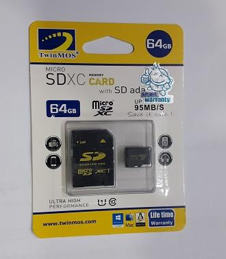 TwinMOS 64GB MICRO SD CARD CL-10