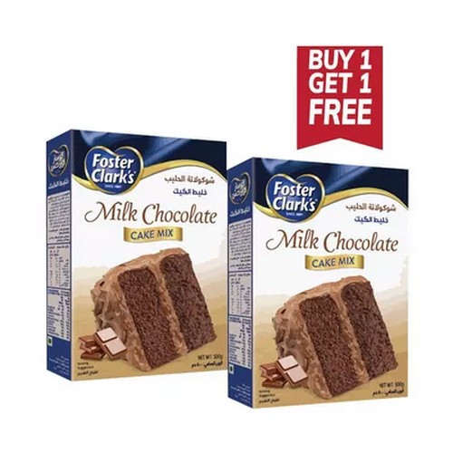 ফস্টার ক্লার্কের মিল্ক চকলেট কেক মিক্স 500 গ্রাম (1 টি কিনুন 1 টি বিনামূল্যে পান)