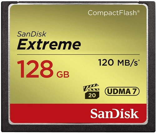 SanDisk 128GB Extreme CompactFlash Memory Card