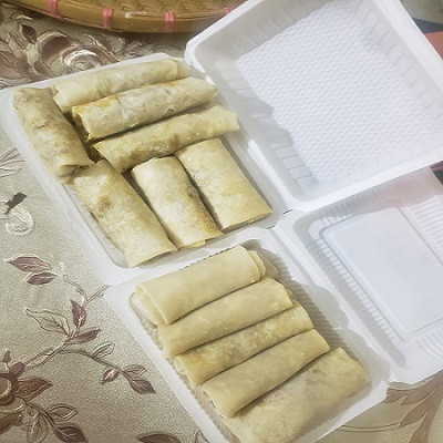 চিকেন ভেজিটেবল স্প্রিং রোল ১০ পিস