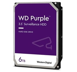 WD SURVEILLANCE HARD DRIVE (PURPLE) 6TB 3.5" SATA